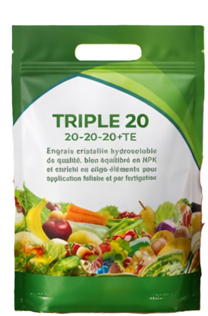 TRIPLE 20 – Nutrition Complète pour des Plantes Plus Vertes et Plus Vigoureuses